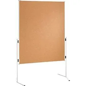 Franken Moderationstafel ECO, 1200 x 1500 mm, beidseitig, mit Rollen, braun/Kork, ECO-UMTKTR
