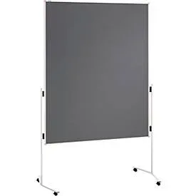 FRANKEN Moderationstafel, 1-teilig, mobil, Filz, grau