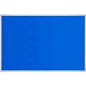 Franken Pinnwandtafel PRO, Filz, Wandmontage im Hoch- & Querformat, Aluminiumrahmen, blau, 1800 x 1200 mm