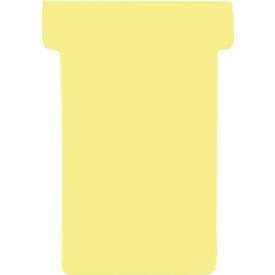 Franken T-Karten, für Stecktafel, Grösse 2, Kopfbreite 60 mm, Fussbreite 48 mm, Höhe 84 mm, gelb