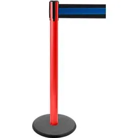 Gurtpfosten GLA 29, rot, Gurt schwarz/blau