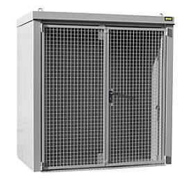 Bauer® Gasflaschen-Container GFC-B, feuerbeständig, für max. 28 Flaschen, mausgrau