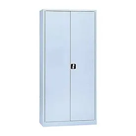 Garderobenschrank, mit Mitteltrennwand, lichtgrau/lichtgrau