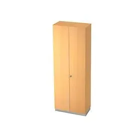 Garderobenschrank, links Ablagen, B 800 x T 420 mm, Buche-Dekor