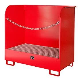 Bauer® Gefahrstoff-Depot für den Innenbereich, Spritzschutzwände, lackiert, feuerrot