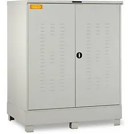 Gefahrstoffdepot CEMO 320, Stahl, Auffangvolumen 320 l, abschliessbar, B 1500 x T 1200 x H 1895 mm, für 2 x 200 l/6 x 60 l