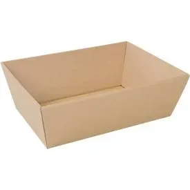 Geschenkkorb SAWP 181.705, rechteckig, gross, L 373 x B 285 x H 120 mm, Wellpappe, kraft-braun, 1 Stück