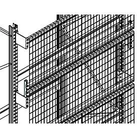 Gitterrückwand-Set, f. H 3600 u. T 850 mm, Weite 2700 mm, inkl. Zubehör