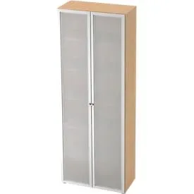 Glastürenschrank TOPAS LINE, 6 Ordnerhöhen, B 800 mm, Ahorn-Dekor