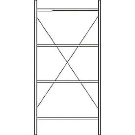Grundregal, 4 Böden, H 2278 x B 1055 x T 400 mm, lackiert