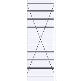 Grundregal R 3000, 10 Böden, B 1055 mm x T 600 mm, Böden lackiert
