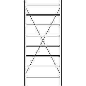 Grundregal R 3000, 8 Böden, B 1055 mm x T 500 mm, Böden verzinkt