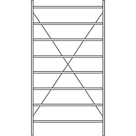 Grundregal R 3000, 8 Böden, B 1345 mm x T 500 mm, Böden lackiert