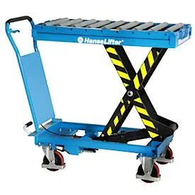 Hubtisch 500 kg mit abnehmbarem Rolleraufsatz