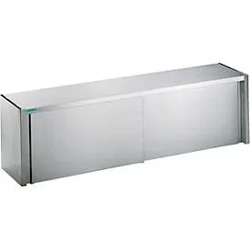 Hängeschrank, Edelstahl, m. Schiebetüren, B 2000 mm