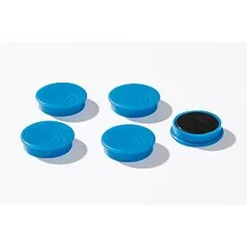 Haftmagnete, Ø 30 mm, Haftkraft ca. 700 g, 5 Stück, blau