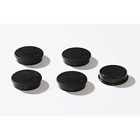 Haftmagnete, Ø 30 mm, Haftkraft ca. 700 g, 5 Stück, schwarz