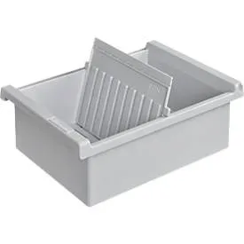 HAN Karteikartenbox DIN A6 1300 Karten Lichtgrau 17,1 x 32 x 7,6 cm
