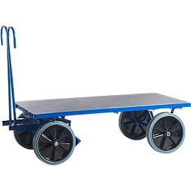 Handpritschenwagen, ohne Bordwände, 1000 x 700 mm, Vollgummi