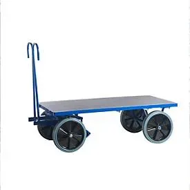 Handpritschenwagen, ohne Bordwände, 2000 x 1000 mm, Vollgummi
