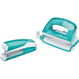 LEITZ Locher/Hefter NewNeXXt 55612051 eisblau Set