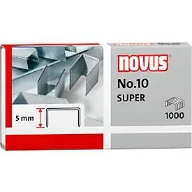 Novus NOVUS OFFICE Nr. 10 Heftklammern 025-0290 Zink Silber 1000 Stück
