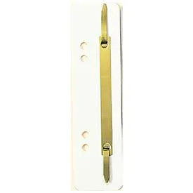 Heftstreifen Exacompta 425001B, Lochung 60 & 80 mm, L 150 x B 35 mm, Kunststoff & Metall, weiss, 100 Stück
