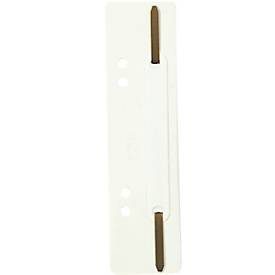 Heftstreifen Exacompta 426007B, Lochung 60 & 80 mm, L 150 x B 35 mm, Kunststoff & Metall, weiss, 250 Stück