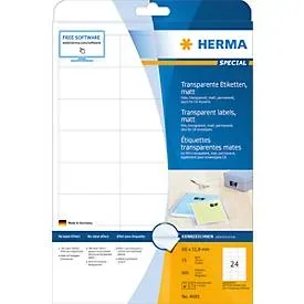 HERMA Etiketten Special 66&times;33,8mm 4681 transparent 600 St&uuml;ck