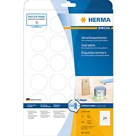 Herma Verschluss-Etiketten Nr. 4236 auf DIN A4-Blättern, 600 Etiketten, 25 Bogen