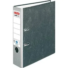 herlitz Ordner maX.file nature, DIN A4, Rückenbreite 80 mm, grau