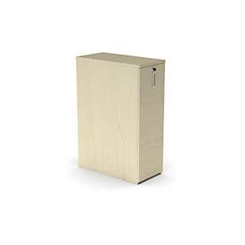 Hochcontainer Big Tower BEXXSTAR, 3 Regalfächer, links, abschliessbar, B 400 x T 800 x H 1155 mm, Ahorn-Dekor