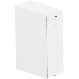 Hochcontainer Big Tower BEXXSTAR, 3 Regalfächer, rechts, abschliessbar, B 400 x T 800 x H 1155 mm, weiss