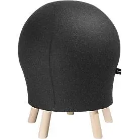 Hocker Sitness Alpine, mit integriertem Gymnastikball, Bezug 75 % Schurwolle, anthrazit