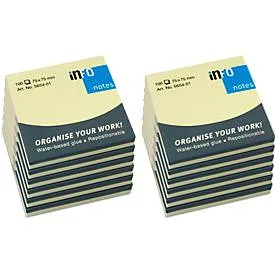 INFO Haftnotizen, 75 mm x 75 mm, 12 x 100 Blatt