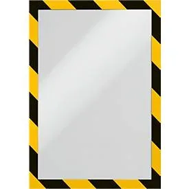 Informationsrahmen DURAFRAME® SECURITY A4, gelb/schwarz, 2 Stück