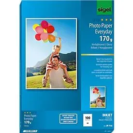SIGEL InkJet Photo Paper Everyday A4 IP715 170g glossy 100 Blatt