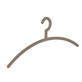 Kunststoff-Kleiderbügel Rudolf Weber KG Nizza, Bügelstärke 12 mm, 10 Stück, taupe
