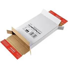 Kurierpaket, B 250 x T 353 x H 50 mm, portooptimiert, Selbstklebeverschluss, weiss, 20 Stück