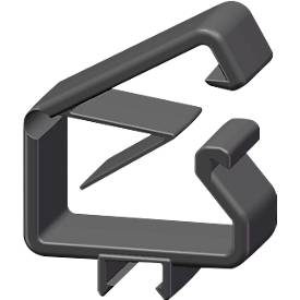 Kabelhalter CC5 für Arbeitstisch TRESTON Quick Edge, ESD-leitfähig, lichtgrau RAL 7035, 5 Stück