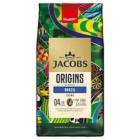 Kaffee Jacobs Krönung Origins Brazil, Bohnenkaffee, Intensität 4/10, ganze Bohnen, 1 kg