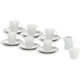 Kaffeegeschirr Solea, weiss, Porzellan, 20-teilig