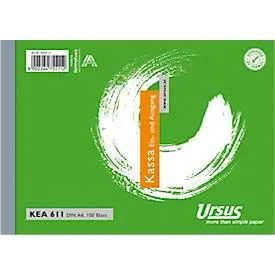 Kassa Ein/Aus A6 quer 100 Blatt