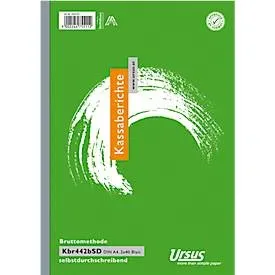 Kassabericht A4 hoch 2x40 Blatt brutto