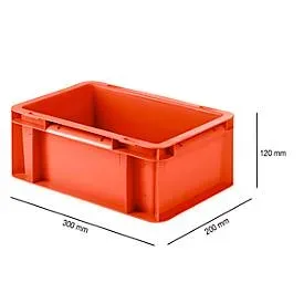 Kasten im EURO-Mass EF 3120, 4,2 l, L 300 x B 200 x H 120 mm, rot