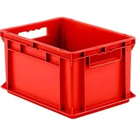 Kasten im EURO-Mass EF 4220, L 400 x B 300 x H 220 mm, Inhalt 20,4 l,  Tragkraft 15 kg, stapelbar, Polypropylen, rot