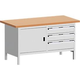 Kastenwerkbank KW-1578-2.3, lichtgrau