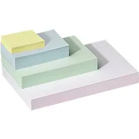 Karteikarten, liniert, Papier, 100 Stück, blau, A7