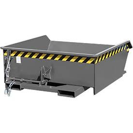 Kippbehälter Bauer Mini Typ MGU 460, niedrige Bauhöhe, 460 l Inhalt, grau