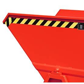 Bauer® Kippmulde mit Radausstattung und Schiebebügel, 700 l, RAL 3000 feuerrot